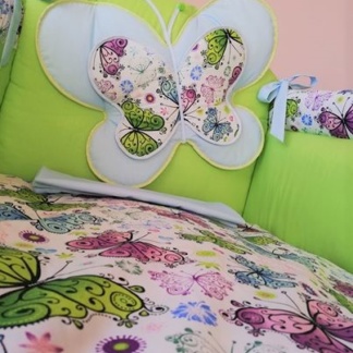 Completo piumone Butterfly verde