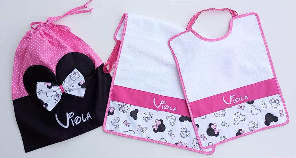 Set asilo 3 pezzi art. Minnie Pink