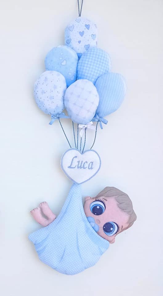 Fiocco nascita art. Up variante azzurro – Original Baby Love